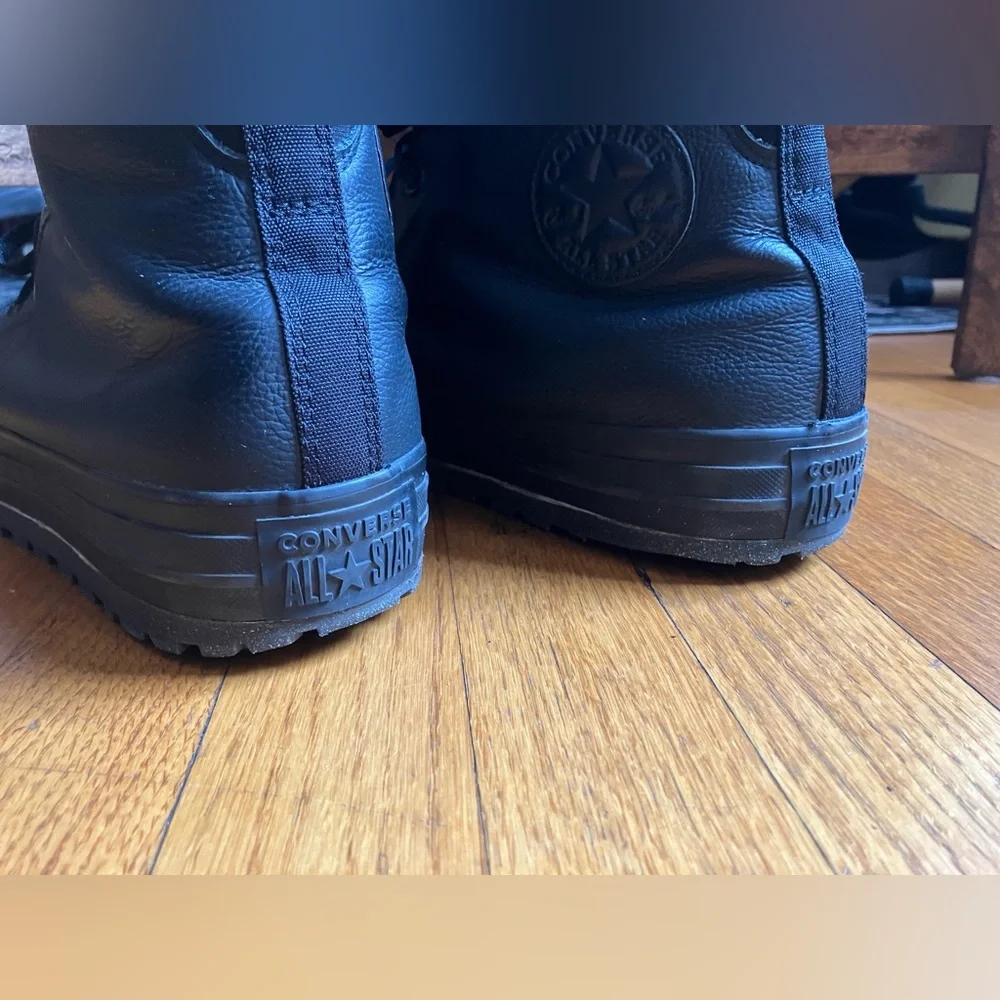 Converse Chuck 70 black leather high tops - Picture 9 of 13